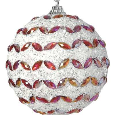 Πλαστική Χριστουγεννιάτικη Μπάλα 8cm (Σετ 6 τμχ)